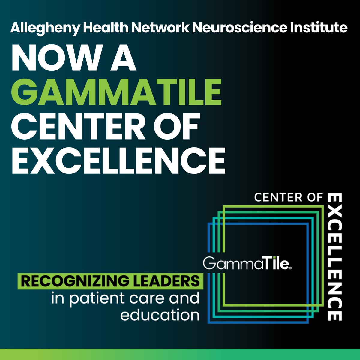 GammaTile by GT Medical Technologies, Inc. (@gammatile) on Twitter photo We’re proud to announce the addition of the Allegheny Health Network Neuroscience Institute (<a href="/ahnneuroscience/">AHN Neuroscience Institute</a>) to the GammaTile Center of Excellence (COE) program! This recognition highlights institutions that exhibit outstanding expertise in the GammaTile procedure. The We’re proud to announce the addition of the Allegheny Health Network Neuroscience Institute (<a href="/ahnneuroscience/">AHN Neuroscience Institute</a>) to the GammaTile Center of Excellence (COE) program! This recognition highlights institutions that exhibit outstanding expertise in the GammaTile procedure. The