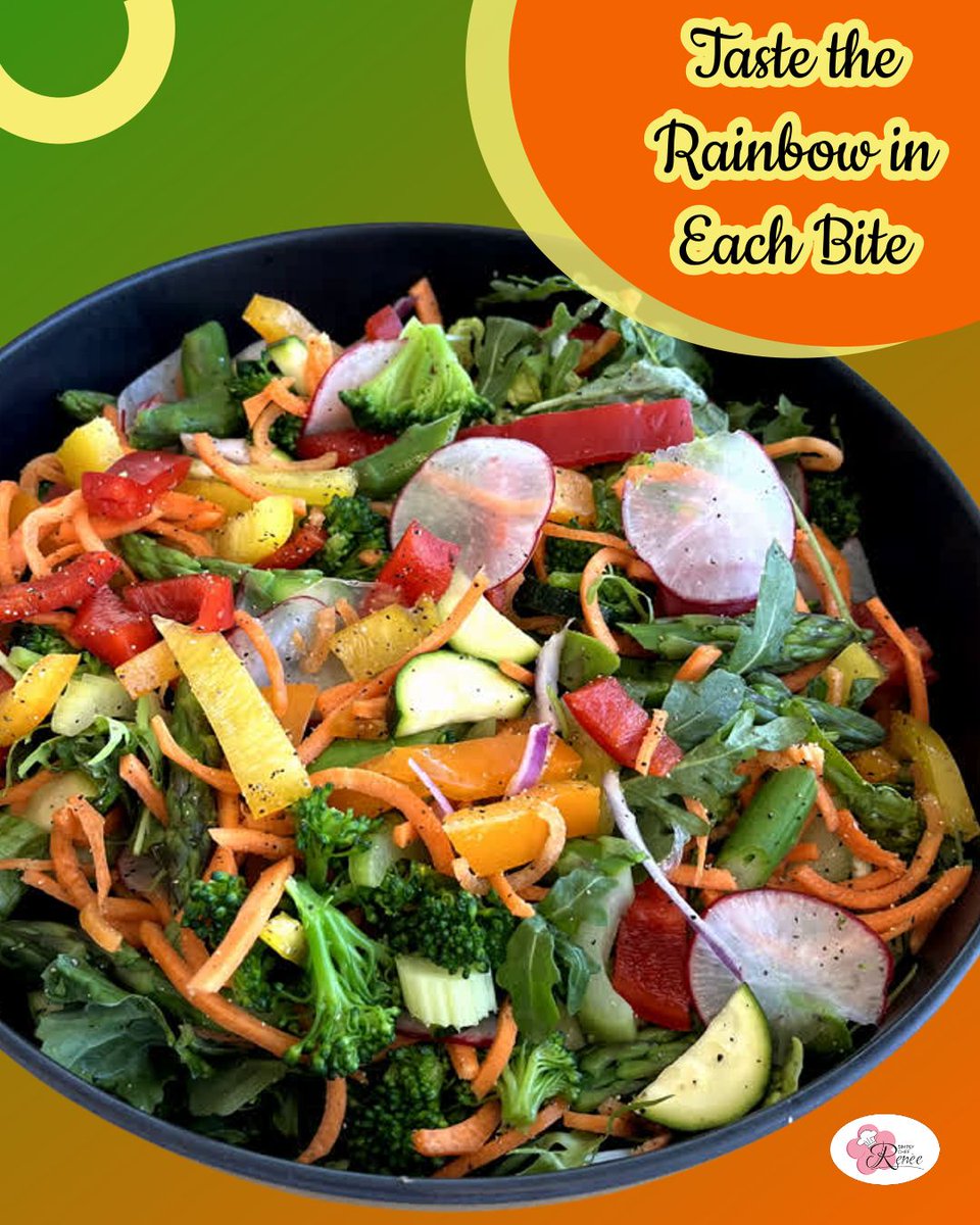 SimplyChefRenee's tweet photo. This isn’t just a salad — it’s a celebration of spring on a plate. 🥗🌈

Crunchy, colorful, and 100% plant-based.

#SpringSalad #VeganEats #EatTheRainbow #SimplyChefRenee #CafeChefRenee280 https://t.co/GsI7Q0xXtx