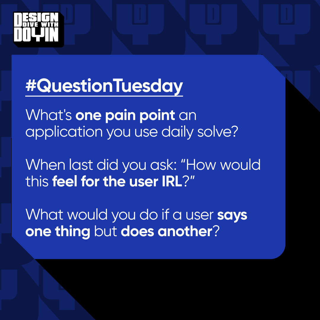 DesignDiveDoyin's tweet photo. ❓#QuestionTuesday 

Hello Divers 👋
Its another edition today

Yesterday, we learned how personas and empathy maps bring real users into every decision. These tools aren’t just documentation, they’re compasses for building with empathy.

Today’s questions invite you to reflectt https://t.co/85eRWKwAPw