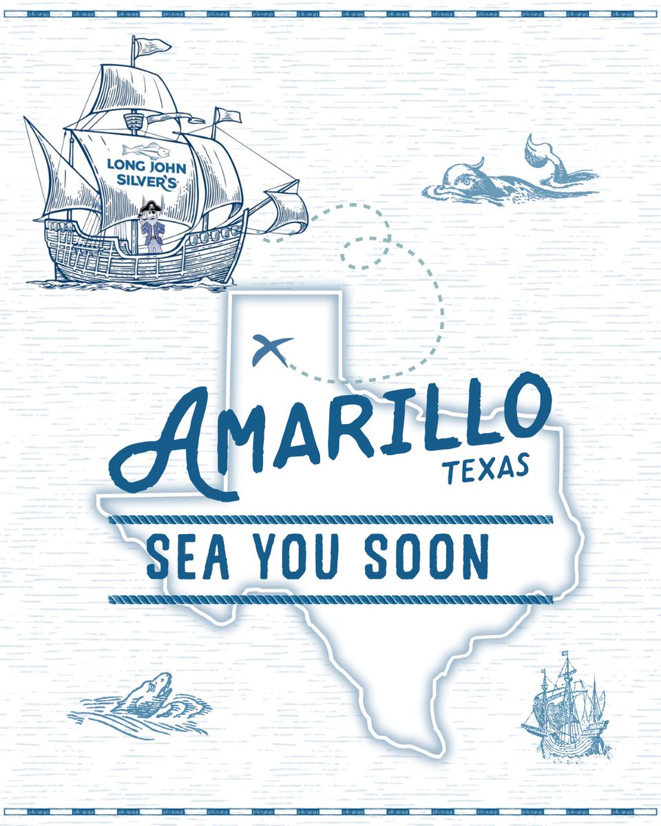 longjohnsilvers's tweet photo. Anchors aweigh, Amarillo!  ⚓️ We’re thrilled to announce that Long John Silver’s is sailing into town with a brand-new location opening soon at 4406 Bell Street, Amarillo, TX! We can’t wait to sea you soon! 💙⚓️#LongJohnSilvers #LJSAmarillo #OpeningSoon https://t.co/Ns4nn28lgK