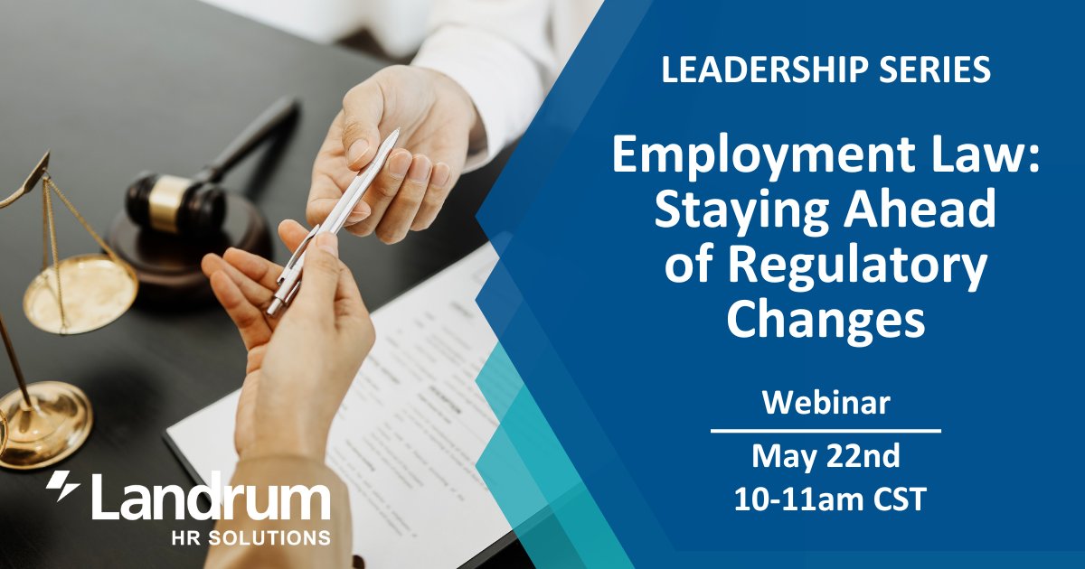 Last chance to register for our #FreeWebinar. Becki Leonard will cover everything you need to know about HR compliance and employment law in 2025. Don’t miss this expert advice.

Register: landrumhr.com/resources/webi…