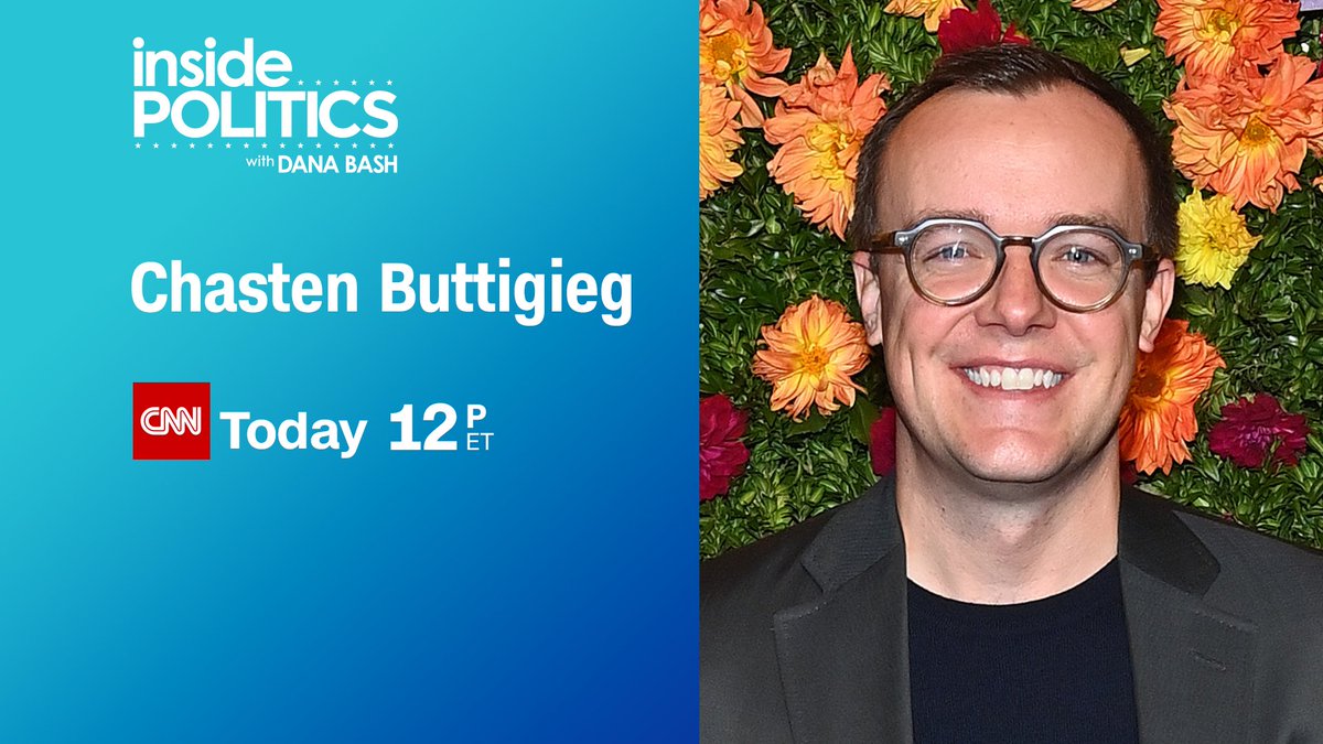 Please tune in! <a href="/InsidePolitics/">Inside Politics</a> <a href="/Chasten/">Chasten Glezman Buttigieg</a> 12n ET / 9a PT