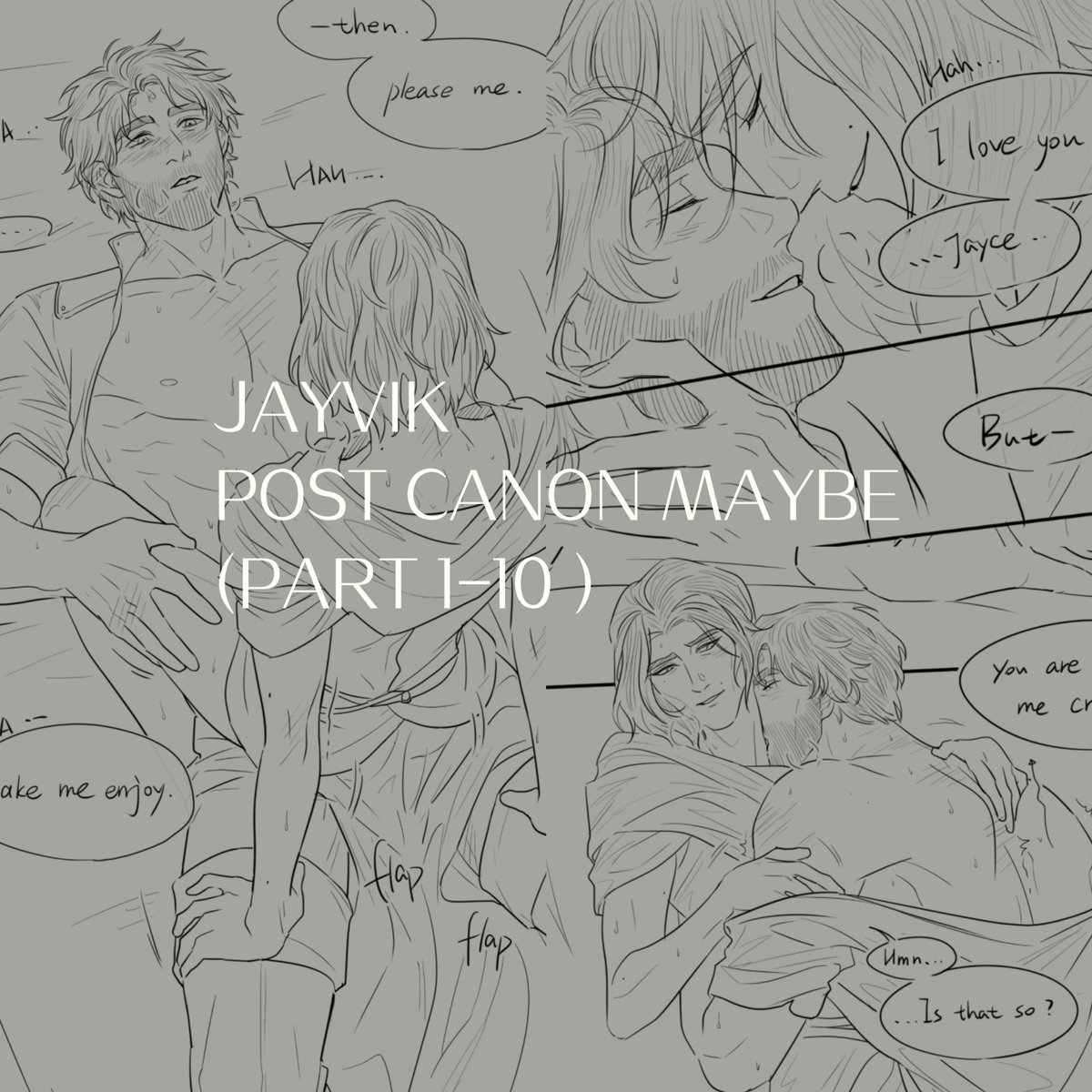 lilyalwei's tweet photo. #jayvik 
Postcanon  maybe 
(part 1 - 7 )  
https://t.co/tCXAjB9hW9
(part 8 - 10）
https://t.co/GQ11naxr6Q https://t.co/bT876OljR3