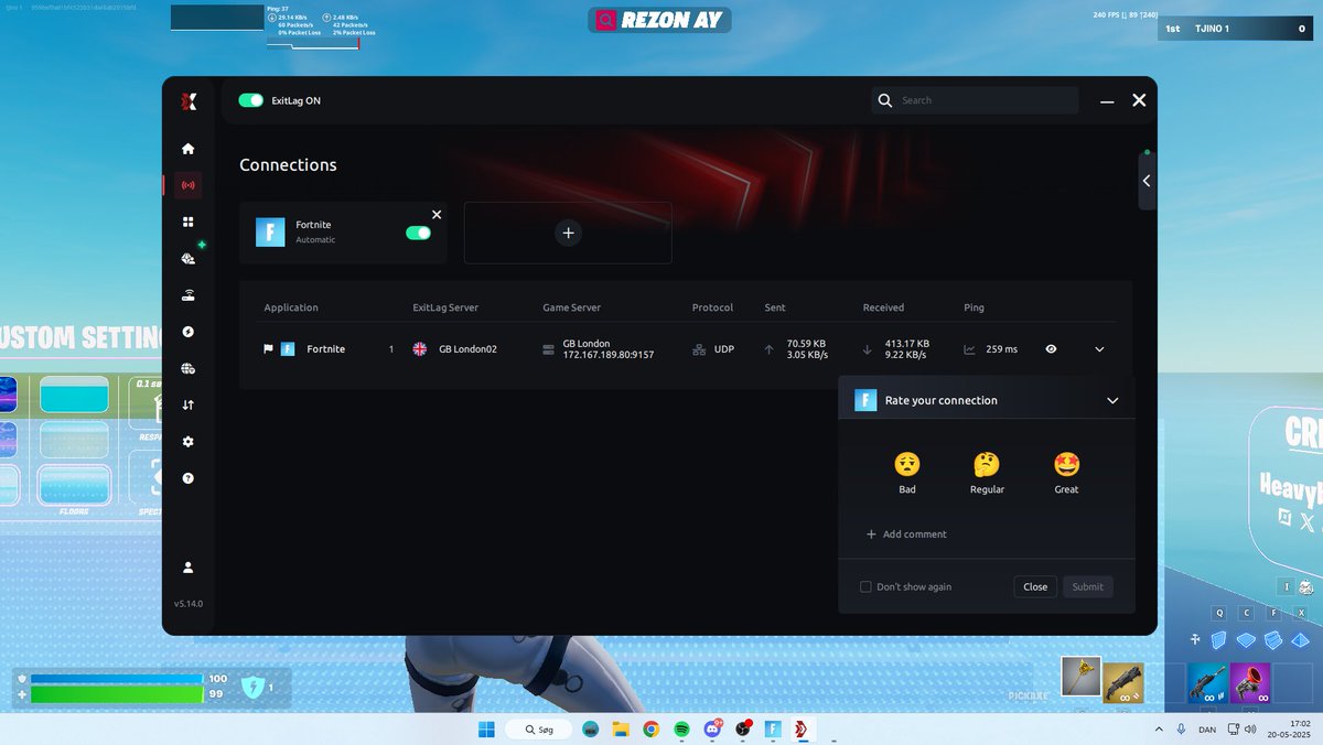 why am i getting london and paris servers in my own creative?
