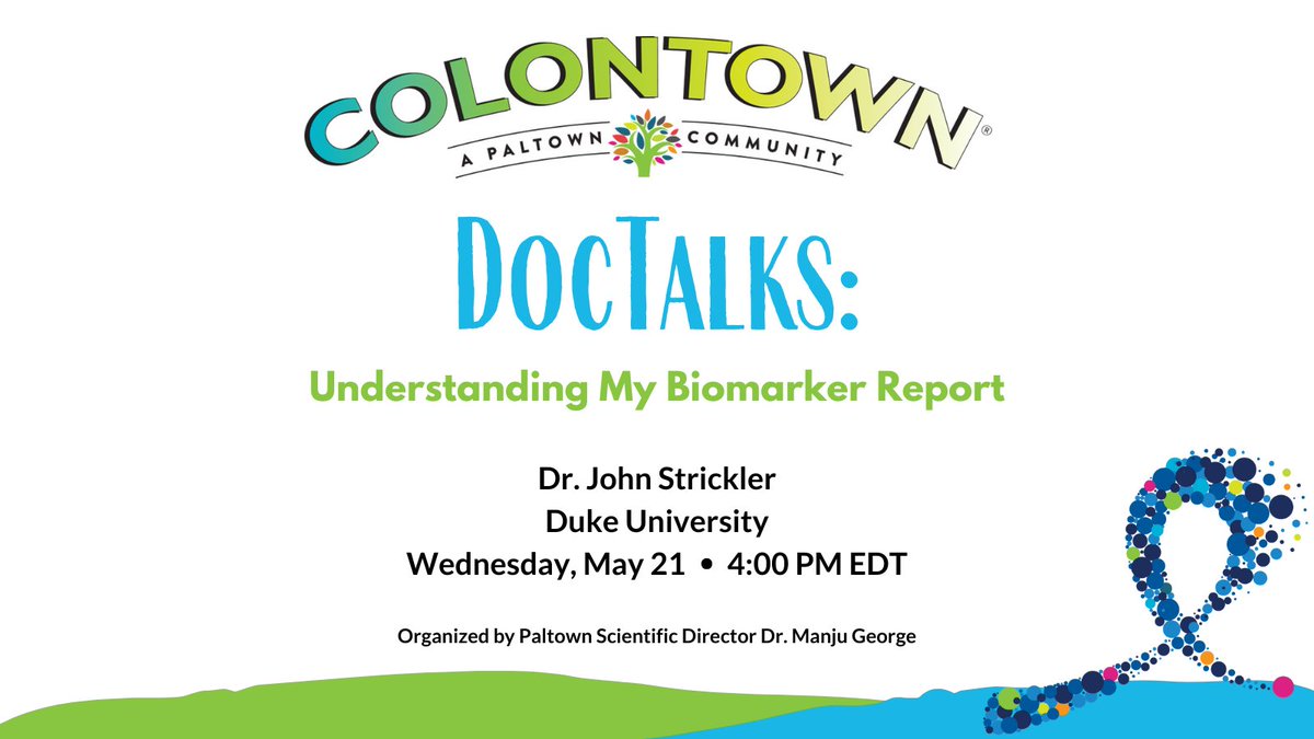Last reminder! Dr. John Strickler will break down the key elements of a biomarker report, explain how to interpret common genetic and molecular findings, and discuss how these insights can guide treatment decisions in colorectal cancer care. Join us TOMORROW!
