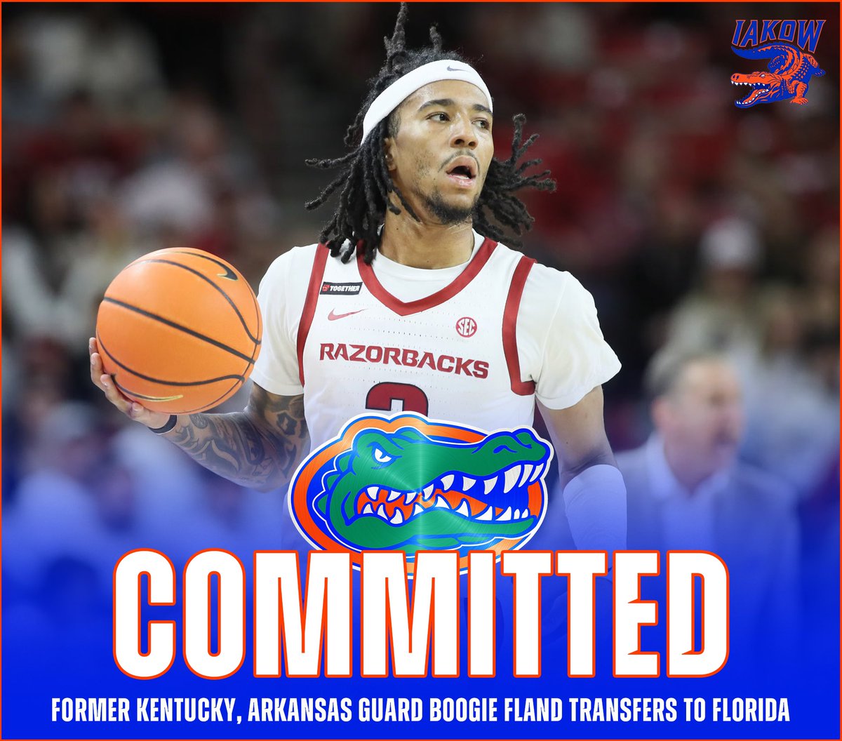 AllKindsWeather's tweet photo. LET’S BOOGIE!!!

Arkansas guard Boogie Fland is transferring to the #Gators!!! https://t.co/1d0JRxKzD6