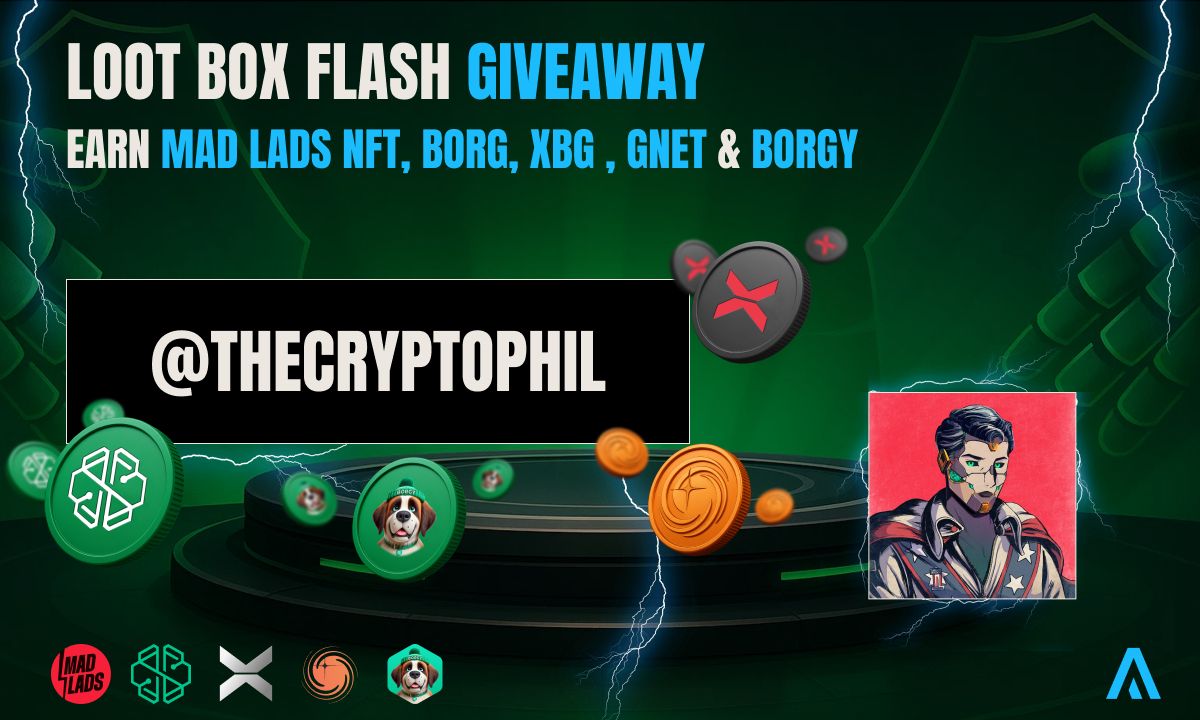 TheCryptophil's tweet image. #Giveaway @AgoraHub_io 

 Loot Box Flash @MadLads le 27 Mai à 17h

🎁+ de 35,000 $ en $BORG, $XBG, $GNET 
et 1 NFT exclusif Mad Lads (Floor 7,000$)

✨3 Loot box à gagner !

1️⃣Suivez @AgoraHub_io &amp;amp; @TheCryptophil 
2️⃣Likez 💙&amp;amp; Retweetez 🔁
3️⃣Taguez 3 amis 🫶

📅Tirage : 23 Mai à…