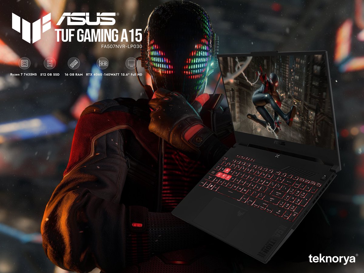 teknorya's tweet photo. 🚀 Asus TUF Gaming A15 ile ile gerçek performansı keşfet! 💻⚡ Ryzen 7 7435HS işlemci ve 140 watt’lık RTX 4060 ekran kartı ile her zaman zirvede! 🎮🔥

#teknolojipazarınız #teknorya

#asus #asustuf #asustufgaming #asustufgaminga15 #asustufa15 #asusgaming #asusgaminglaptop https://t.co/65pueb8zVA