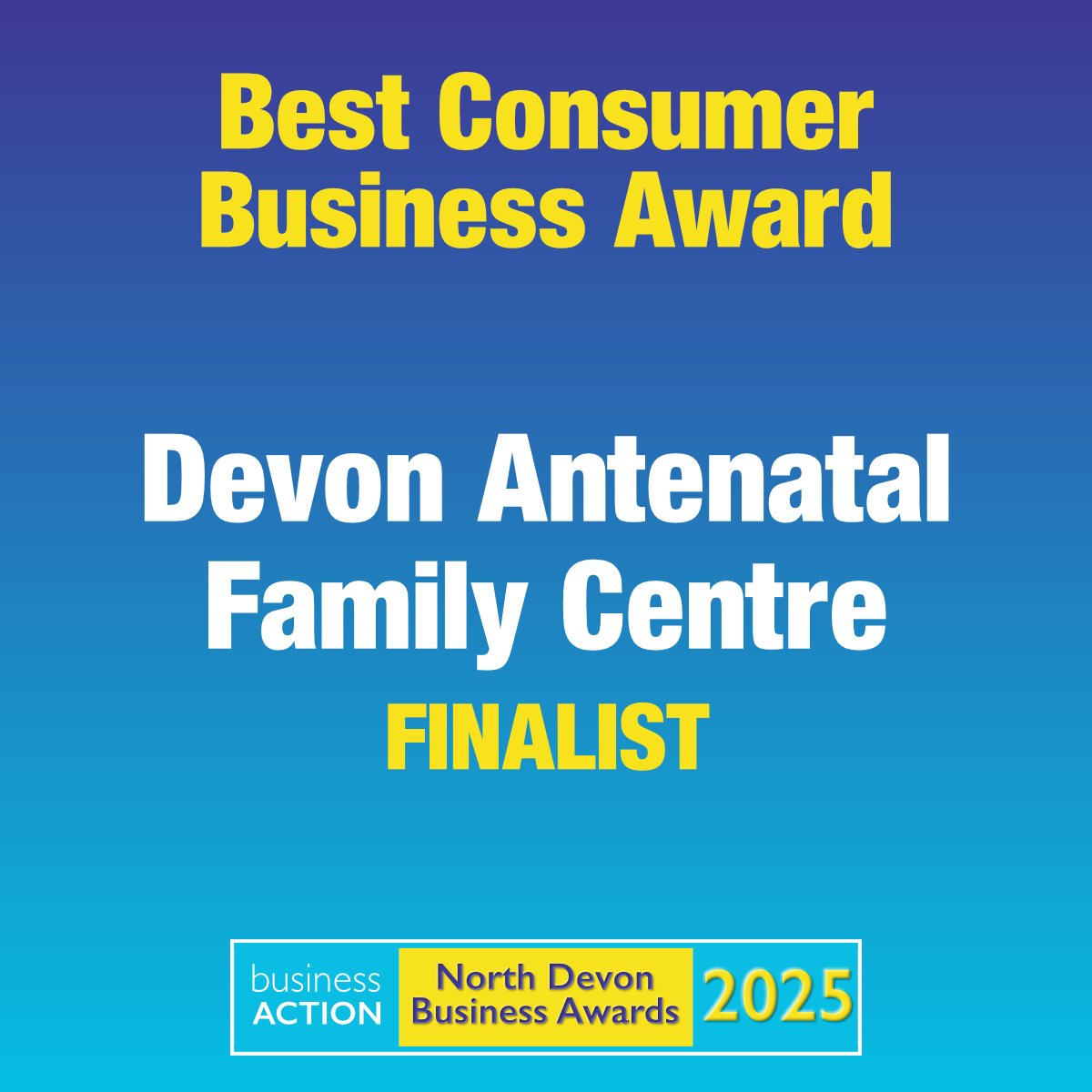 Business Action (@businessactionm) on Twitter photo We’re delighted that <a href="/DevonAntenatal/">Devon Antenatal</a> Family Centre is a finalist in our Consumer Business Award 2025.
Book tickets for the Awards Celebration on Friday 6 June at the Landmark Theatre, Ilfracombe.
businessaction.peak-online.com/list-booking/n…
#ndevon #northdevon #antenatal #awards We’re delighted that <a href="/DevonAntenatal/">Devon Antenatal</a> Family Centre is a finalist in our Consumer Business Award 2025.
Book tickets for the Awards Celebration on Friday 6 June at the Landmark Theatre, Ilfracombe.
businessaction.peak-online.com/list-booking/n…
#ndevon #northdevon #antenatal #awards