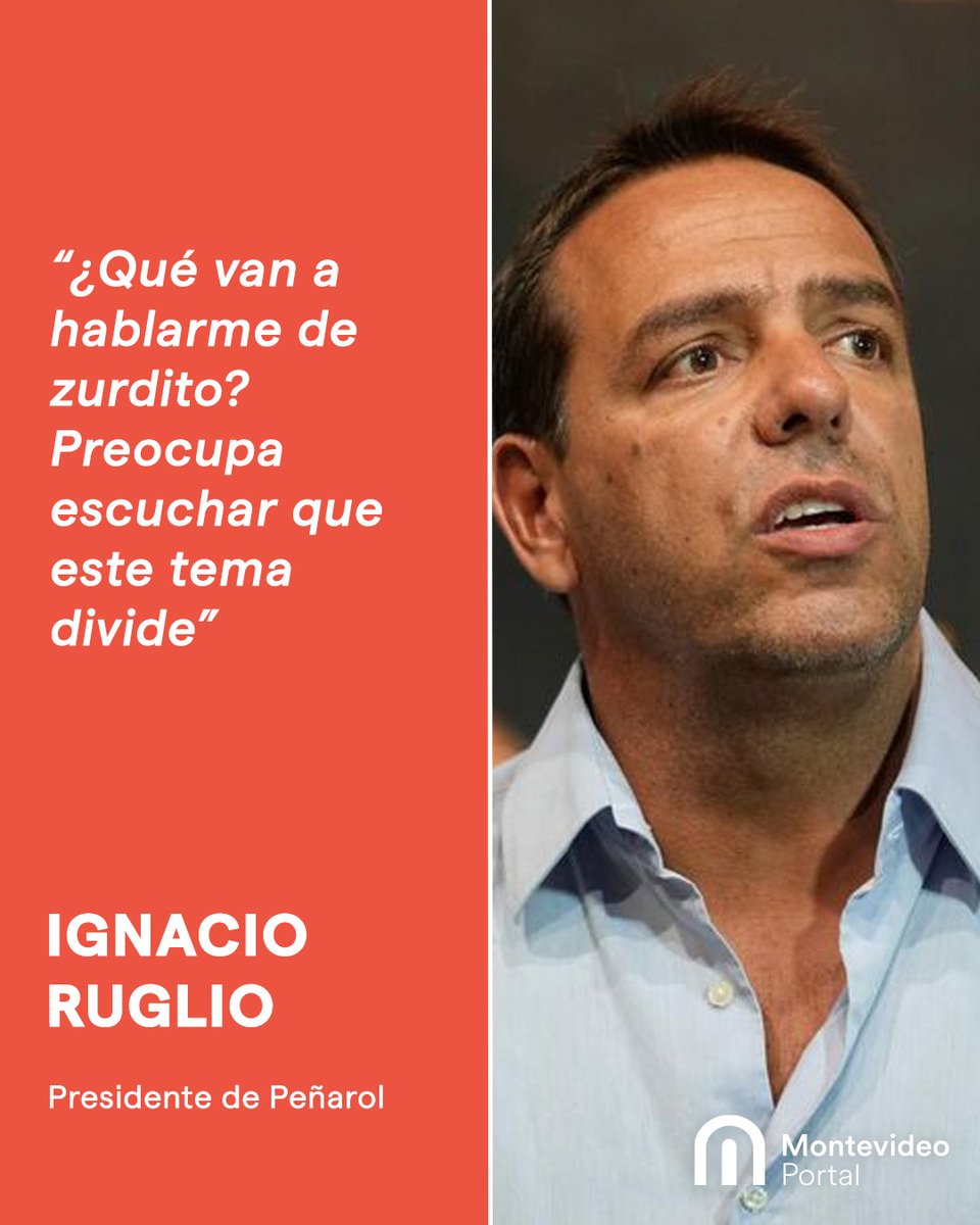 IGNACIO RUGLIO: “¿QUÉ VAN A HABLARME DE ZURDITO? PREOCUPA ESCUCHAR QUE ESTE TEMA DIVIDE”
 
“Muy cagón era de mi parte si decía que era una cuestión del plantel”, aclaró el presidente de Peñarol sobre las pancartas de los jugadores.
 
👉 m.uy/uc924409