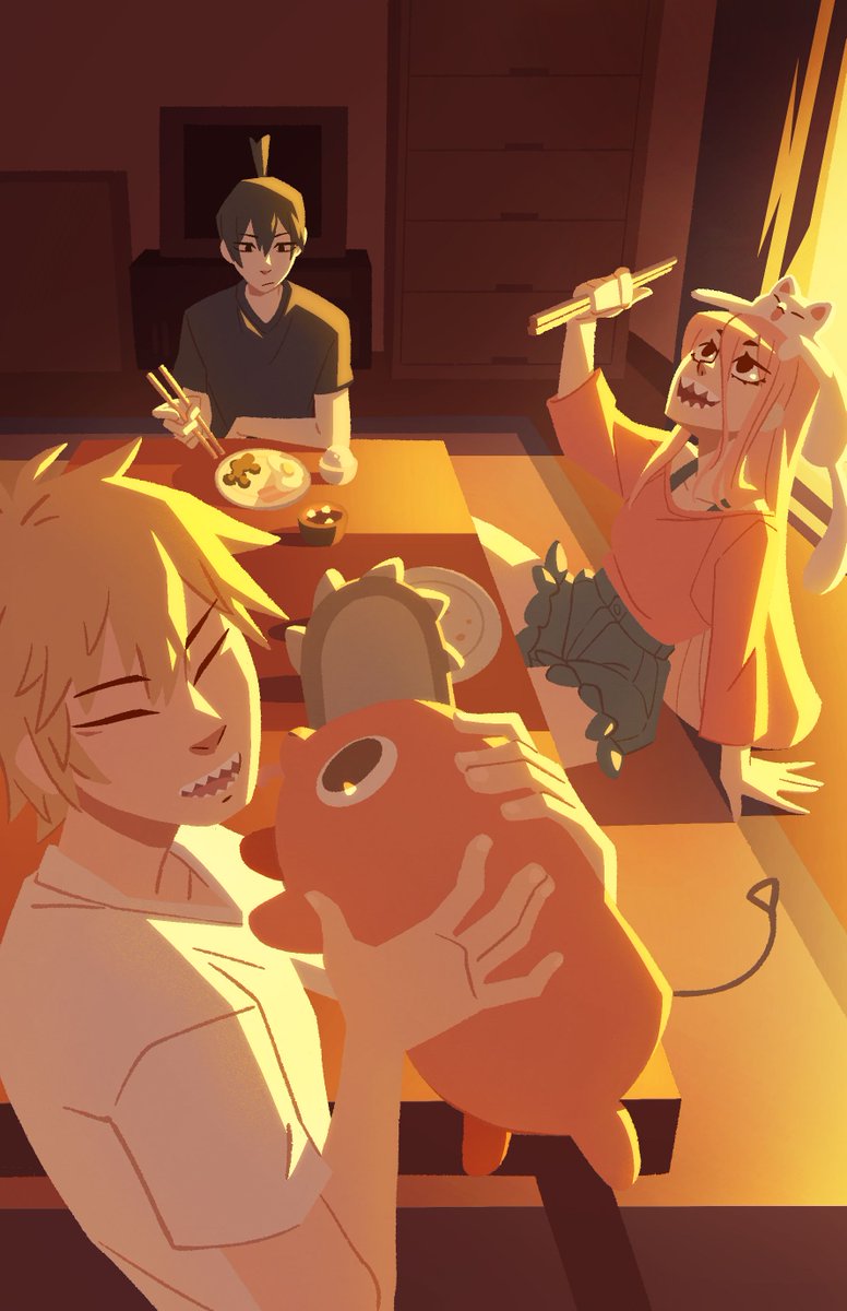 shelbee_art's tweet image. made some adjustments to this piece and I like it so much more now!

#chainsawman #print #pochita #denji #power #aki