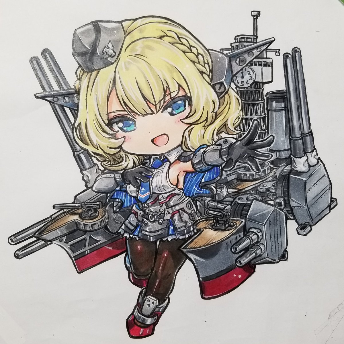 艦これ「コロラドさんコピック塗りアナログ同人絵リサイクル#艦これ 」|ここまひ（赤い靴CLUB)のイラスト