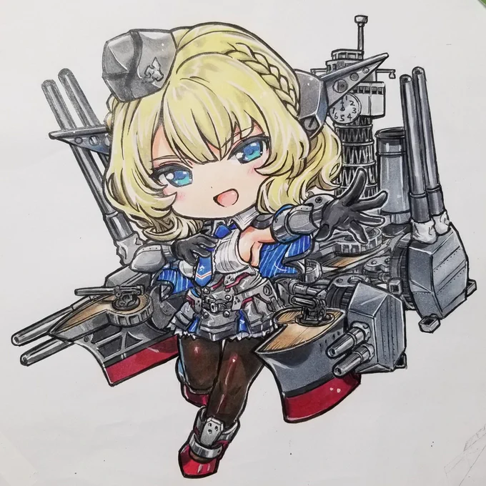 コロラドさんコピック塗りアナログ同人絵リサイクル#艦これ 
