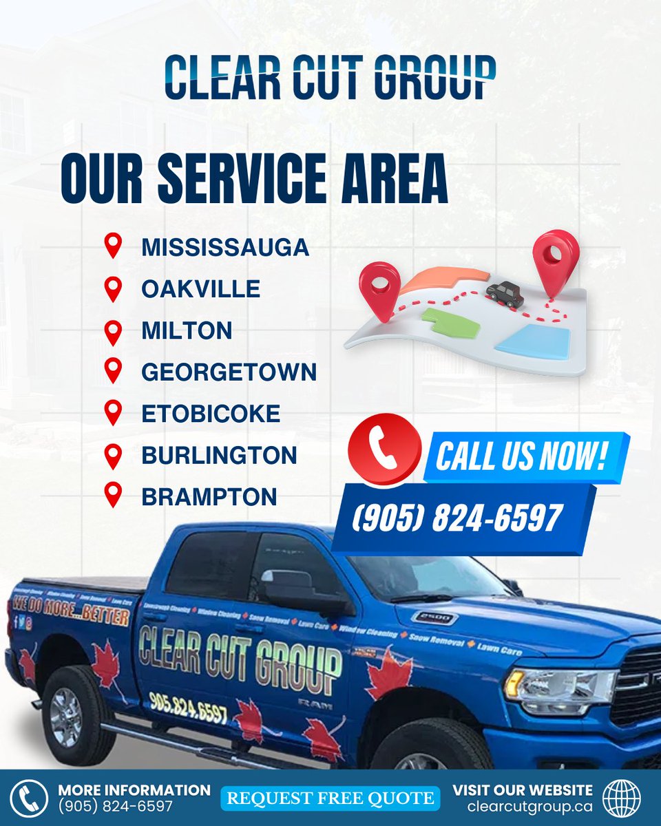 Clearcutgroup's tweet photo. 🌍 Clear Cut Group proudly serves #Mississauga, #Oakville, #Milton, #Georgetown, #Etobicoke, #Burlington, and #Brampton! Whether you need sod installation or lawn care, we’re just a call away! Call us now for a FREE estimate. 🚚 https://t.co/OspKFHZ6Hb