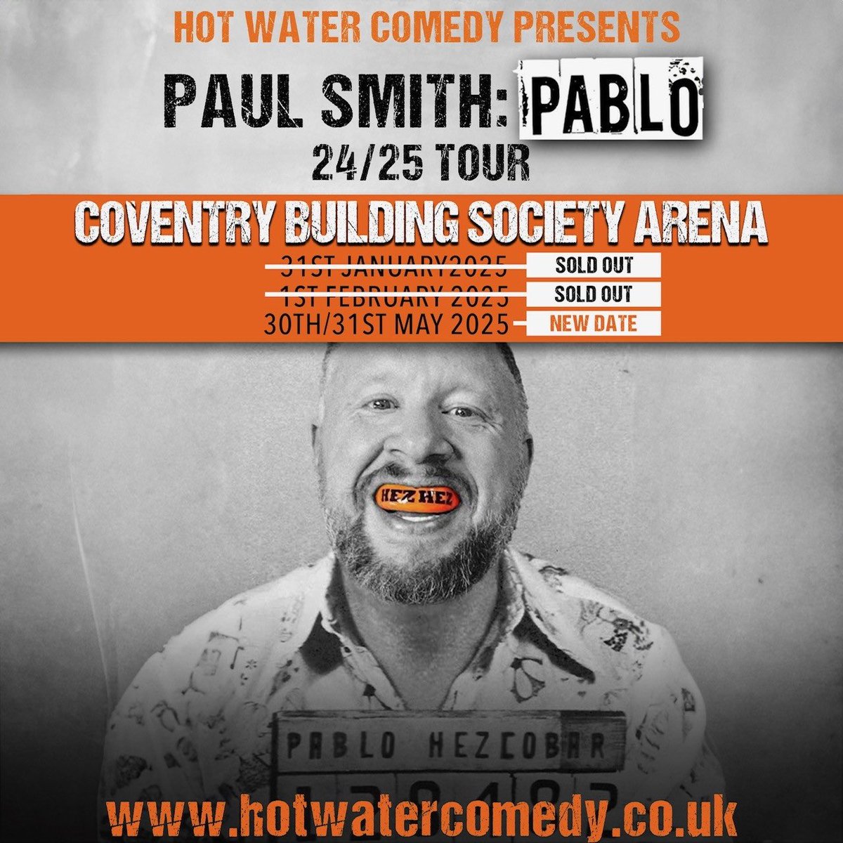 Last remaining tickets‼️

Get ready, Coventry! Paul Smith is coming back to Coventry Building Society Arena on Friday 30th and Saturday 31st May for two more nights of non-stop laughter! 

coventrybuildingsocietyarena.co.uk/whats-on/paul-…