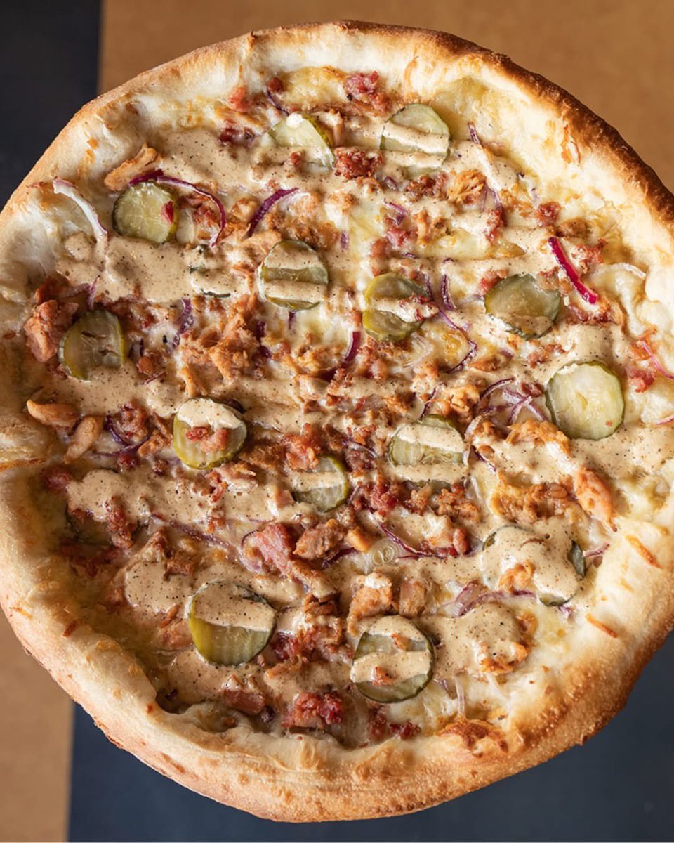 It's smoky. It's savory. This seasonal pizza hits all the right notes. Give Alabama Shaker a try today! 🤠 Order now at deweyspizza.com.