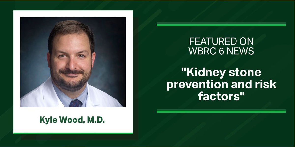 UAB Urology (@uaburology) on Twitter photo IN THE NEWS: Dr. Kyle Wood recently appeared on <a href="/WBRCnews/">WBRC 6 News</a> discussing kidney stone prevention and risk factors. Watch the clip here! buff.ly/tUw49lJ
<a href="/UABHeersink/">UAB Heersink School of Medicine</a> IN THE NEWS: Dr. Kyle Wood recently appeared on <a href="/WBRCnews/">WBRC 6 News</a> discussing kidney stone prevention and risk factors. Watch the clip here! buff.ly/tUw49lJ
<a href="/UABHeersink/">UAB Heersink School of Medicine</a>