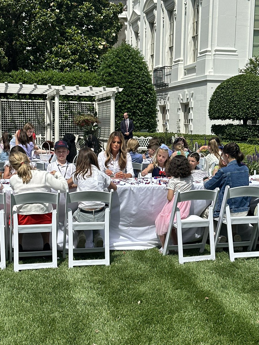Skylar Woodhouse (@skylarwoodhouse) on Twitter photo .<a href="/FLOTUS/">First Lady Melania Trump</a> decorates wooden flags with children attending the White House Take Our Daughters and Sons to Work Day .<a href="/FLOTUS/">First Lady Melania Trump</a> decorates wooden flags with children attending the White House Take Our Daughters and Sons to Work Day