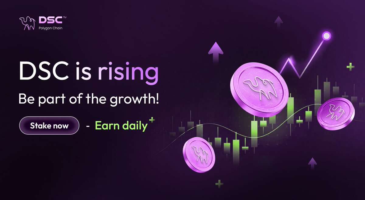 🎉 DSC Rewards Are Growing! 🚀

Now earn 0.1–1.2 USDC per staked node directly to your wallet!
Support the ecosystem, grow the community, and get rewarded.

📢 Stake, share value, and earn more with DSC!

#DSC #StakeToEarn #MarketingReward #DeFi #Web3 #PassiveIncome #Crypto