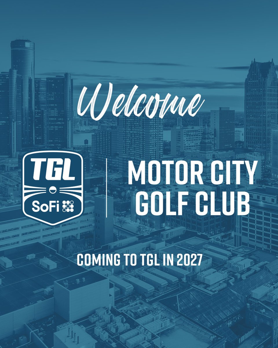 Introducing Motor City Golf Club, TGL's newest team. Debuting in 2027.

Details: tglgolf.com/articles/2025/…