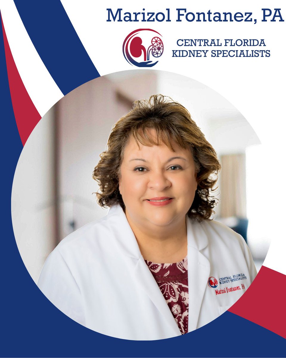 CFLKidneyS's tweet photo. 🌟 Provider Spotlight: Marizol Fontanez, PA
Experienced Advanced Practice Provider • Focused on Nephrology Care
Sees patients at dialysis centers across Orlando and Central Florida
Committed to compassionate, patient-centered kidney care
#CFLKS #CentralFloridaKidneySpecialists https://t.co/kARPIDDfiW