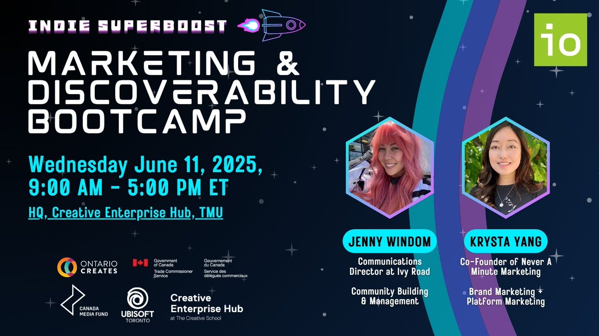 ISB Marketing &amp; Discoverability Bootcamp is a great opportunity to network in person with your industry peers here in Ontario🤝

Meet some of your fellow indie developers just before the beginning of <a href="/XPGamingInc/">XP Gaming Inc.</a> and <a href="/torontogameswk/">Toronto Games Week</a>!

DEADLINE MAY 23: bit.ly/isb-bc