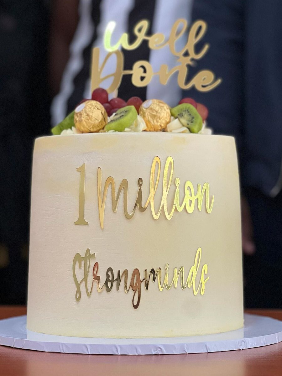 Our team in Zambia celebrated our one million clients treated milestone with this beautiful cake! #1MillionStrongMinds #MentalHealthMatters