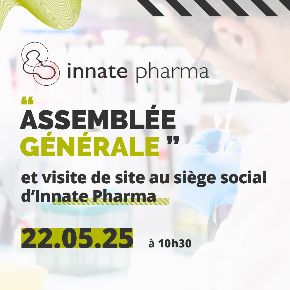 🗳️ J-2 avant notre Assemblée Générale Mixte se tiendra le 22 mai 2025 à 10h30 dans nos locaux à Marseille.   

Pour plus d’informations : innate-pharma.com/fr/medias/tous… 

$IPH $IPHA #AssembléeGénérale #InnatePharma #Actionnaires #Biotech