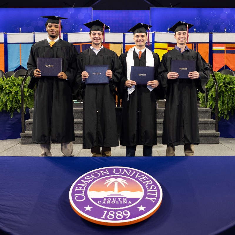 ClemsonUniv's tweet photo. Clemson University has made history by awarding the nation’s first-ever Bachelor of Science degrees in automotive engineering!

Tap the photo to learn how the program symbolized their role in paving the way for future automotive engineers.