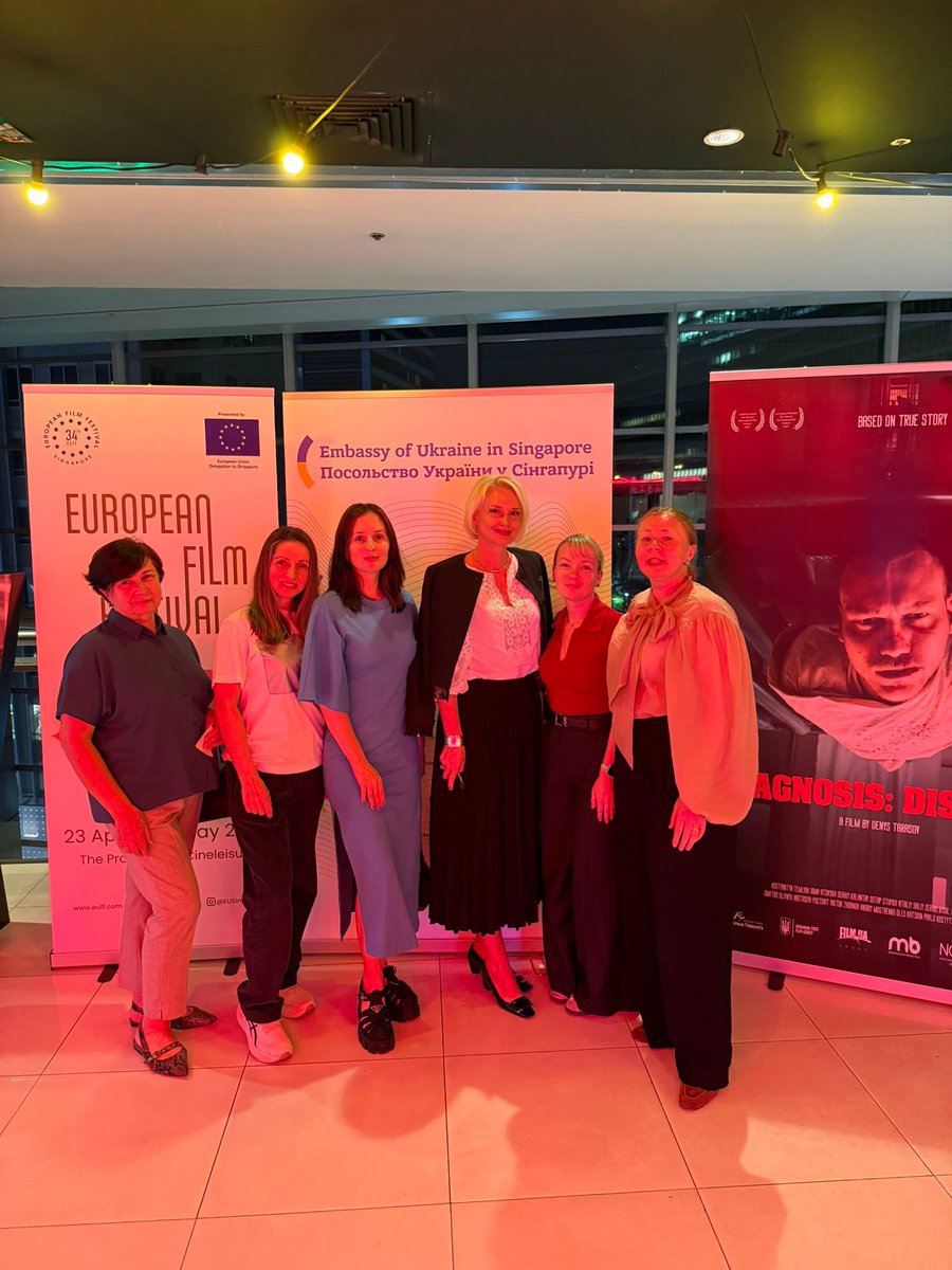 Kateryna Zelenko 🇺🇦 (@katerynazelenko) on Twitter photo As a part of #EUFF in 🇸🇬, we were proud to present 🇺🇦 film screening “Diagnosis: Dissent” - our tribute to all brave fighters for freedom.
Many thanks to my dear colleagues from 🇪🇺🇦🇺🇳🇴🇪🇪 for attending the event, and to <a href="/IwonaPiorkoEU/">Iwona Piórko</a> - for sharing the stage.
#StandWithUkraine As a part of #EUFF in 🇸🇬, we were proud to present 🇺🇦 film screening “Diagnosis: Dissent” - our tribute to all brave fighters for freedom.
Many thanks to my dear colleagues from 🇪🇺🇦🇺🇳🇴🇪🇪 for attending the event, and to <a href="/IwonaPiorkoEU/">Iwona Piórko</a> - for sharing the stage.
#StandWithUkraine