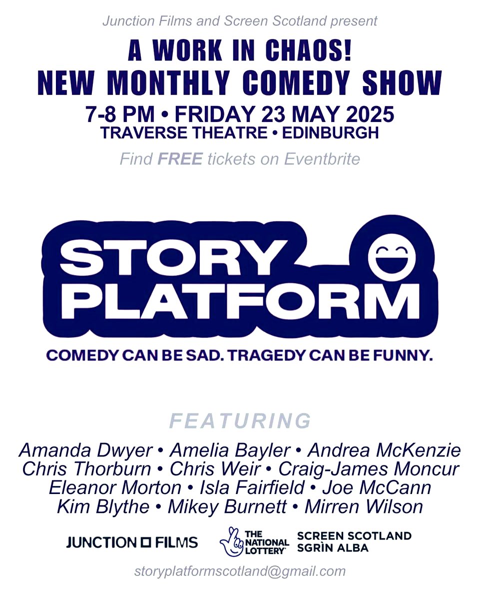 Andi McK (@weeandrea) on Twitter photo Stoked to be involved in Story Platform with <a href="/mikeyburnett6/">Mikey Burnett</a> <a href="/JBMcCann82/">Joe McCann</a> & many others. Come laugh your bahookie off. Tickets 🎫 👇
eventbrite.co.uk/e/story-platfo… Stoked to be involved in Story Platform with <a href="/mikeyburnett6/">Mikey Burnett</a> <a href="/JBMcCann82/">Joe McCann</a> & many others. Come laugh your bahookie off. Tickets 🎫 👇
eventbrite.co.uk/e/story-platfo…