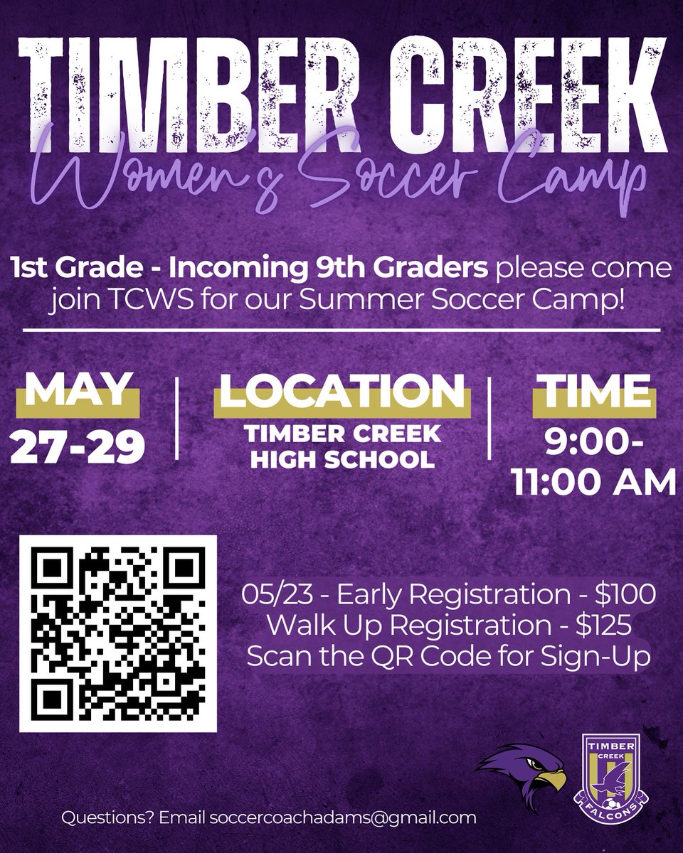 TCHS_WSOCCER's tweet image. Our camp is just around the corner!! Sign up soon to get early registration!
@TCHS_WAthletics @KISDAthletics