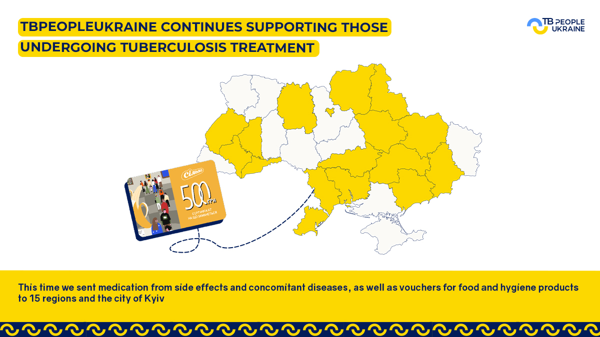 TBPeopleUkraine (@tbpeople_ukr) on Twitter photo We continue to support people undergoing TB treatment. This time: another delivery of medicines for side effects and co-existing conditions and vouchers for food and hygiene products.
We thank <a href="/expertisefrance/">Expertise France</a> and <a href="/ejaf/">Elton John AIDS Foundation</a> for helping us deliver the support to where it’s needed most We continue to support people undergoing TB treatment. This time: another delivery of medicines for side effects and co-existing conditions and vouchers for food and hygiene products.
We thank <a href="/expertisefrance/">Expertise France</a> and <a href="/ejaf/">Elton John AIDS Foundation</a> for helping us deliver the support to where it’s needed most
