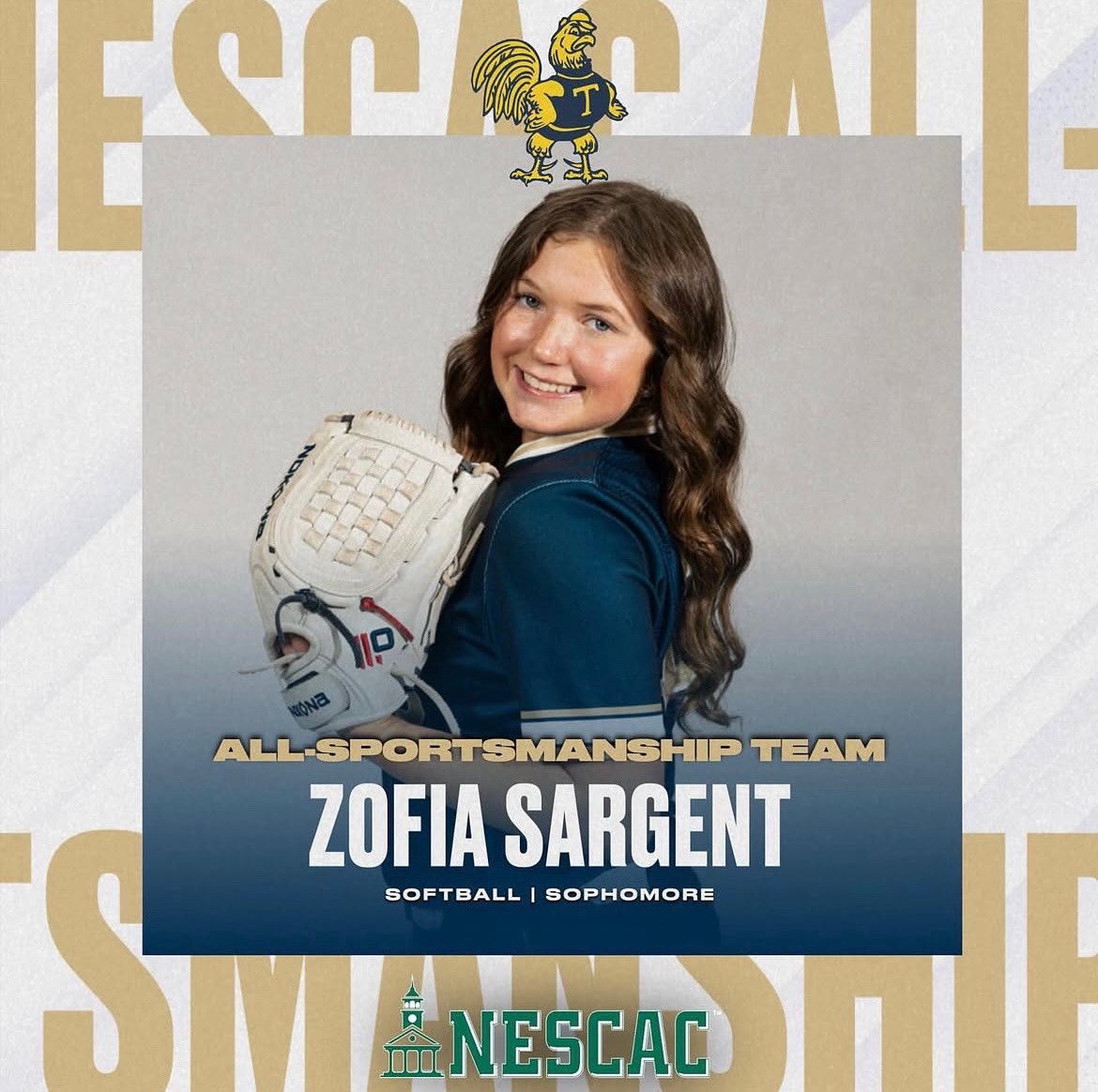 Congratulations to rising Junior, Zofia Sargent on being named to the NESCAC Spring All-Sportsmanship Team👏

#RollBants 🥎