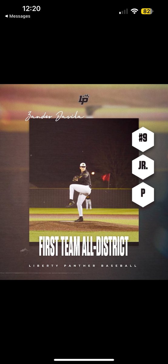 Super grateful to be selected as first team all district for the second year in a row‼️
<a href="/LibPantherBsbTX/">Liberty Panthers Baseball</a> <a href="/OutlawsSetx/">SETX OUTLAWS</a> #uncommitted