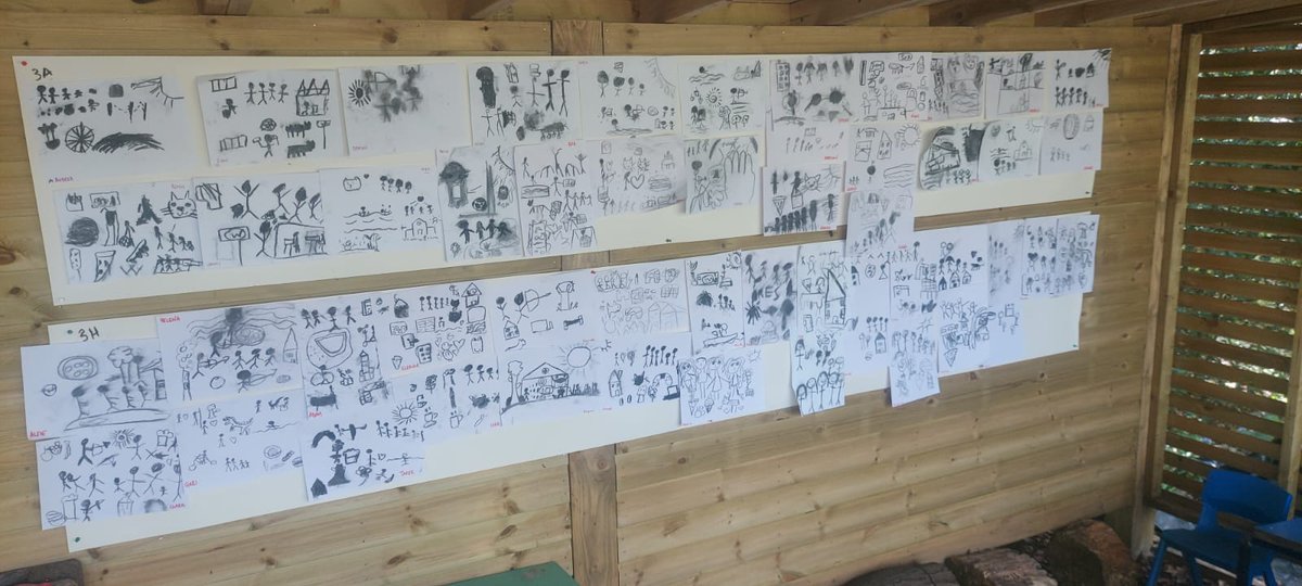 rootstofruitce's tweet photo. Year 3 @WoodhousePA have been studying Stoneage settlements this half term- creating cave paintings and coming up with their own theories about how Stone Henge was built @rootstofruit202 🪨🪨🪨 https://t.co/coGOEjJ62G