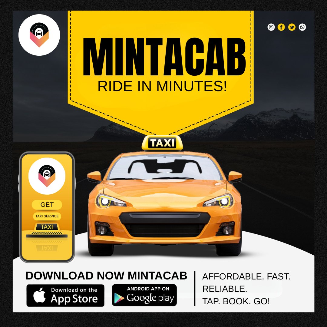 mintacabs's tweet photo. 🚕 Need a ride? Get there in minutes with #Mintacab!
Fast. Affordable. Reliable. Just tap, book, and go! 🛣️📲
Available now on App Store &amp; Google Play — your ride is just a tap away!
#RideWithMintacab #TaxiApp #QuickRide #BookACab #AffordableTravel #CityCommute #MintacabIndia https://t.co/SEkGBSTVJG