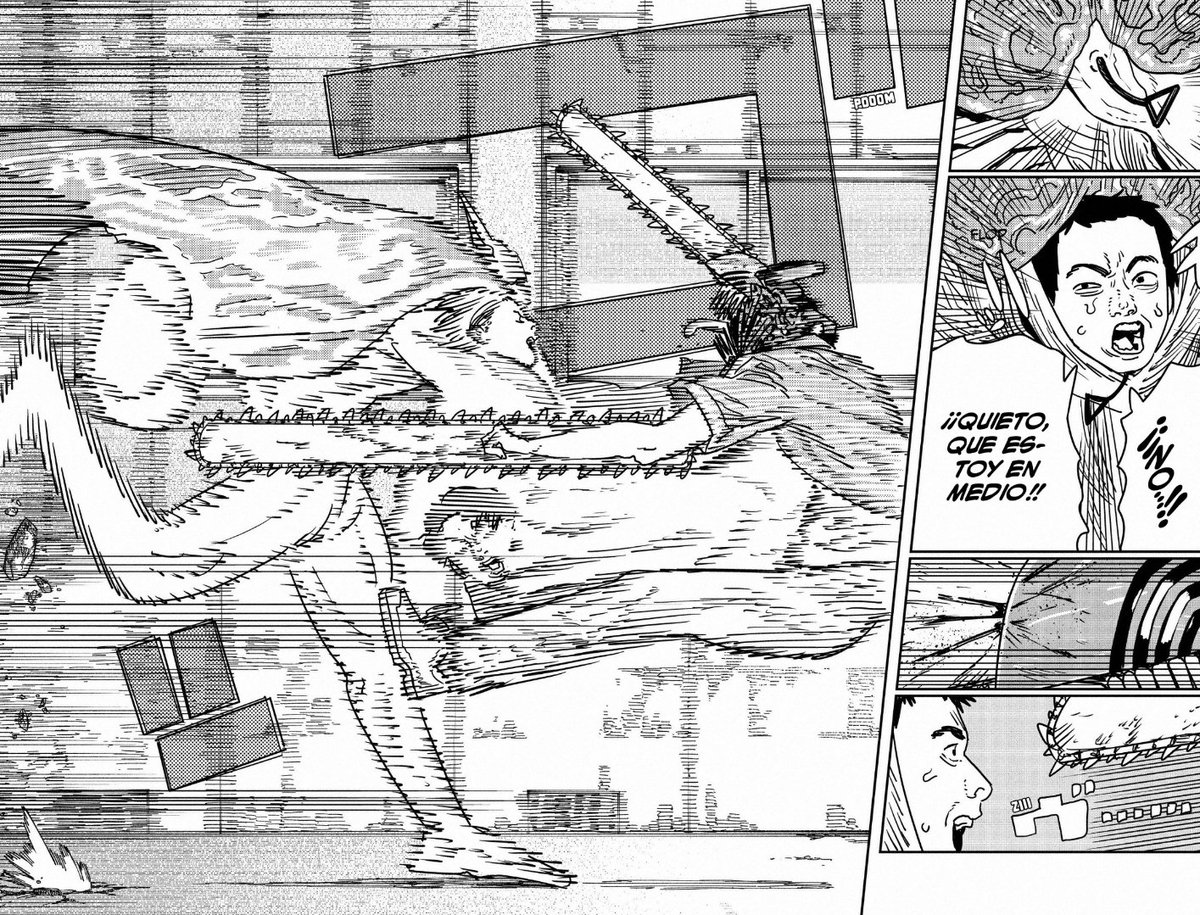 Isra_10j's tweet photo. #ChainsawMan 203
Denji continua su pelea vs CSM falso, pero duda en atacar debido a los humanos que usa como escudos su enemigo.
Aun así, al esquivar sus ataques son dañados.
Así que uno le sugiere atacar al corazón y cuando está por hacerlo, Denji ve a otro rehén y (+) https://t.co/fVSPfA3JZo