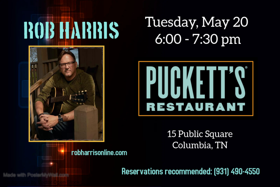 robharrismusic's tweet photo. Tonight at Puckett's in Columbia, TN. 6:00-7:30 pm. https://t.co/qSjcYNMbRg
