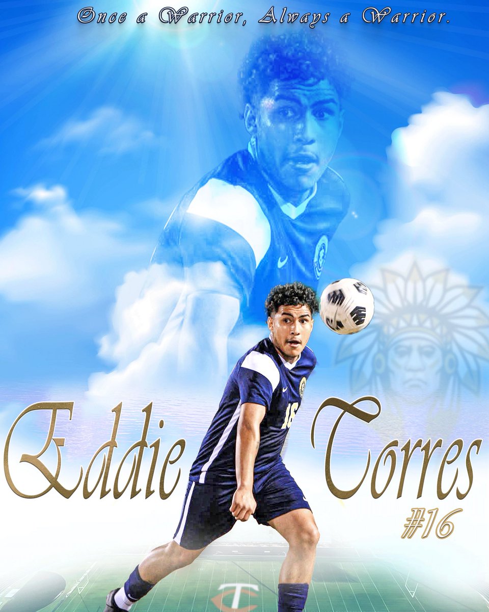 This weekend, we lost one of our own—#16 Eddie Torres. Eddie was more than just a soccer player—he was a Warrior in every sense of the word. His passion, his smile, and his spirit will forever be a part of our team. 
Once a Warrior, Always a Warrior! 💙
#Familia 💛