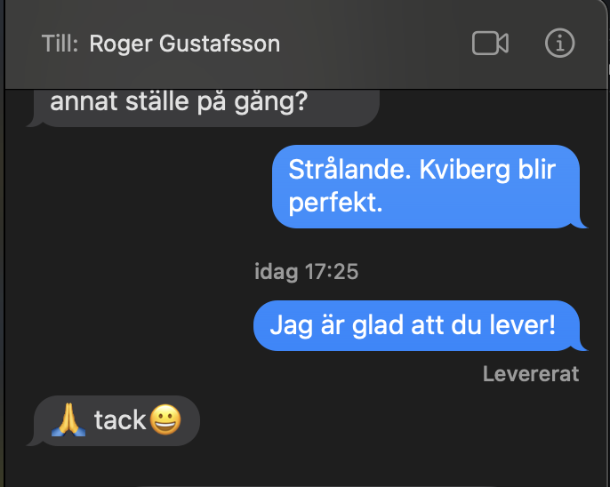 Avslöjar. Roger Gustafsson lever.