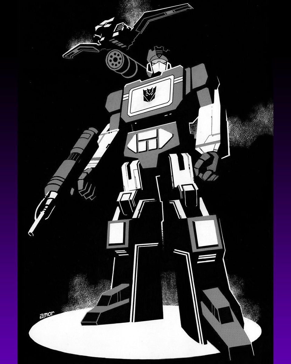 JohnAmor's tweet image. SOUNDWAVE
11x17; ink and screentone on bristol
[sold]

#soundwave #transformers #decepticon #skyboundcomics #g1transformers #illustration #comicart #traditionalart #energonuniverse