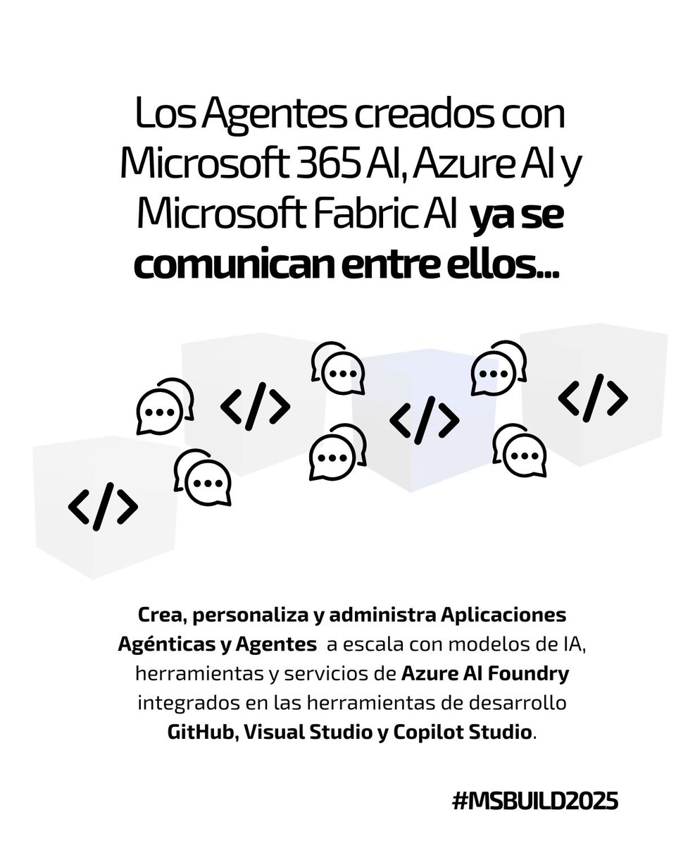 IFR_Group's tweet photo. 👉// #MultiAgents💣 #AzureAIFoundry//
 
➡️ Los Agentes que vayas a crear con #Microsoft365AI, #AzureAI y #MicrosoftFabric ya podrán comunicarse entre ellos y tú deberás liderar esa eficiencia operativa agéntica autónoma. https://t.co/eRF8gZLm4b