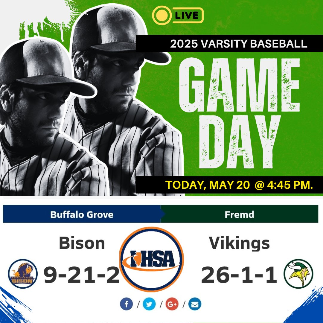 IHSA UPDATES (@ihsa_updates) on Twitter photo ๐ฅBASEBALL GAMEDAY๐ฅ
โพ๏ธ Buffalo Grove ๐๏ธ Fremd
๐บ Live: livestream.highschoolsports.live
๐ May 20, 2025
โฐ๏ธ 4:45p.
<a href="/FremdAthletics/">Fremd Athletics</a> <a href="/FremdBaseball/">Viking Baseball</a> <a href="/BGBaseball_1973/">BG Baseball</a> <a href="/BGBisonAD/">Buffalo Grove Athletics</a> <a href="/DrewCarrison18/">Drew Carrison</a> <a href="/JohnnyOB20/">Johnny O'Brien 2026 QB</a> <a href="/nexgenscouting/">Keith Smilie</a> <a href="/Will_Graba/">Will Graba</a> <a href="/deimeke03/">Jeff Deimeke</a> ๐ฅBASEBALL GAMEDAY๐ฅ
โพ๏ธ Buffalo Grove ๐๏ธ Fremd
๐บ Live: livestream.highschoolsports.live
๐ May 20, 2025
โฐ๏ธ 4:45p.
<a href="/FremdAthletics/">Fremd Athletics</a> <a href="/FremdBaseball/">Viking Baseball</a> <a href="/BGBaseball_1973/">BG Baseball</a> <a href="/BGBisonAD/">Buffalo Grove Athletics</a> <a href="/DrewCarrison18/">Drew Carrison</a> <a href="/JohnnyOB20/">Johnny O'Brien 2026 QB</a> <a href="/nexgenscouting/">Keith Smilie</a> <a href="/Will_Graba/">Will Graba</a> <a href="/deimeke03/">Jeff Deimeke</a>