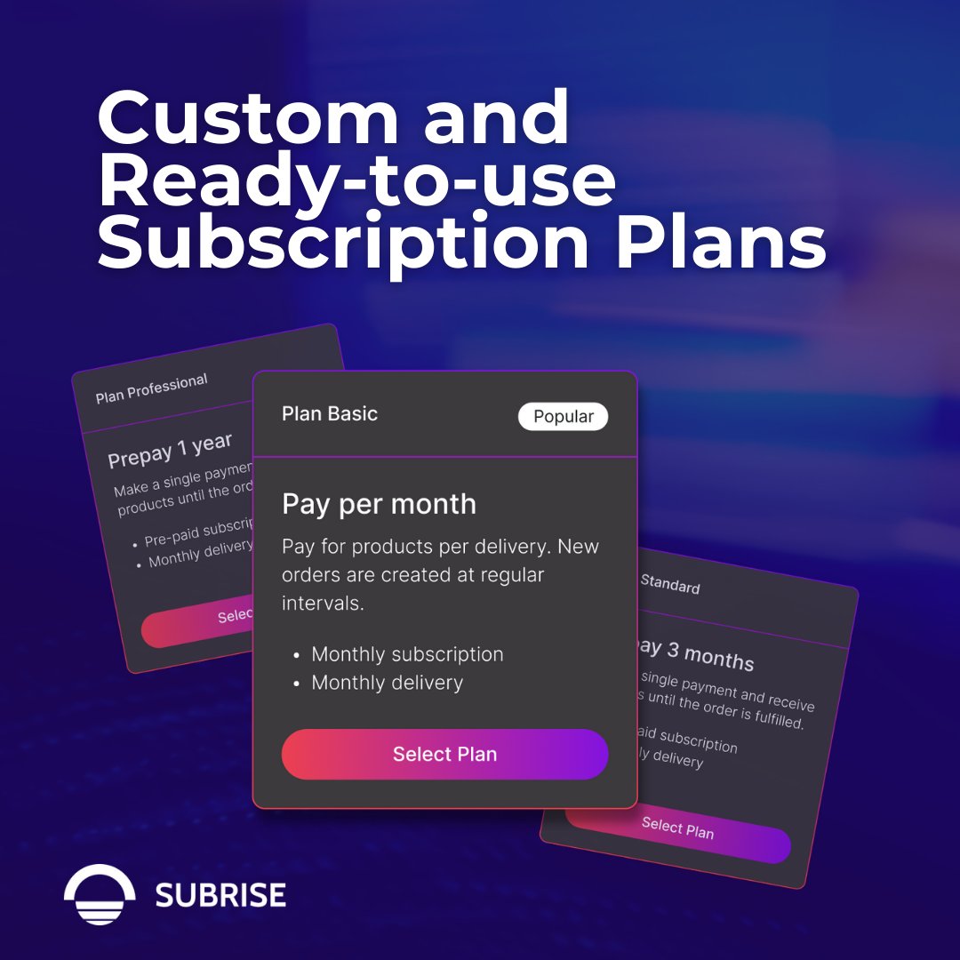 Subrise Subscriptions App - For Shopify tweet media
