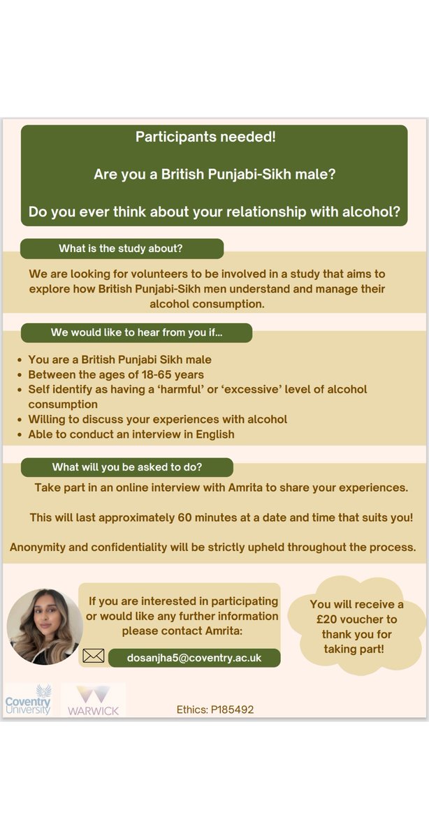 Please contact the researcher below if you are eligible. Thank you