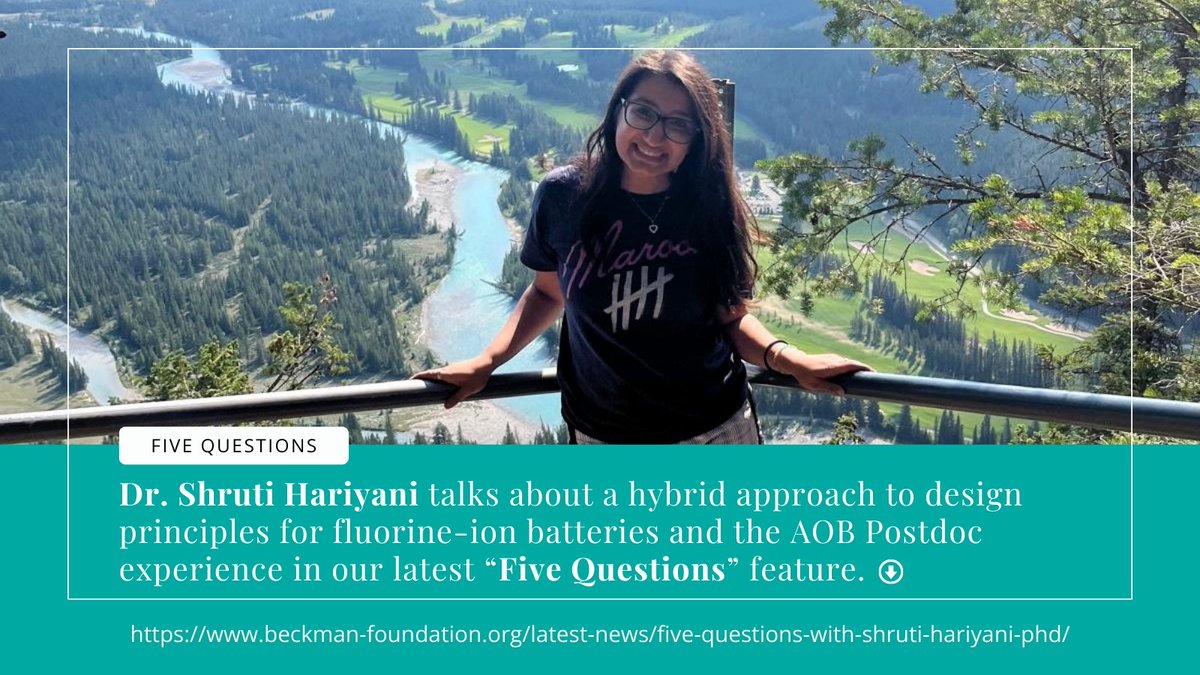 Dr. Shruti Hariyani talks about a hybrid approach to design principles for fluorine-ion batteries and the #AOBPostdoc experience in our latest “Five Questions” feature. Read it here: ow.ly/kCNv50VVL44
@tamu