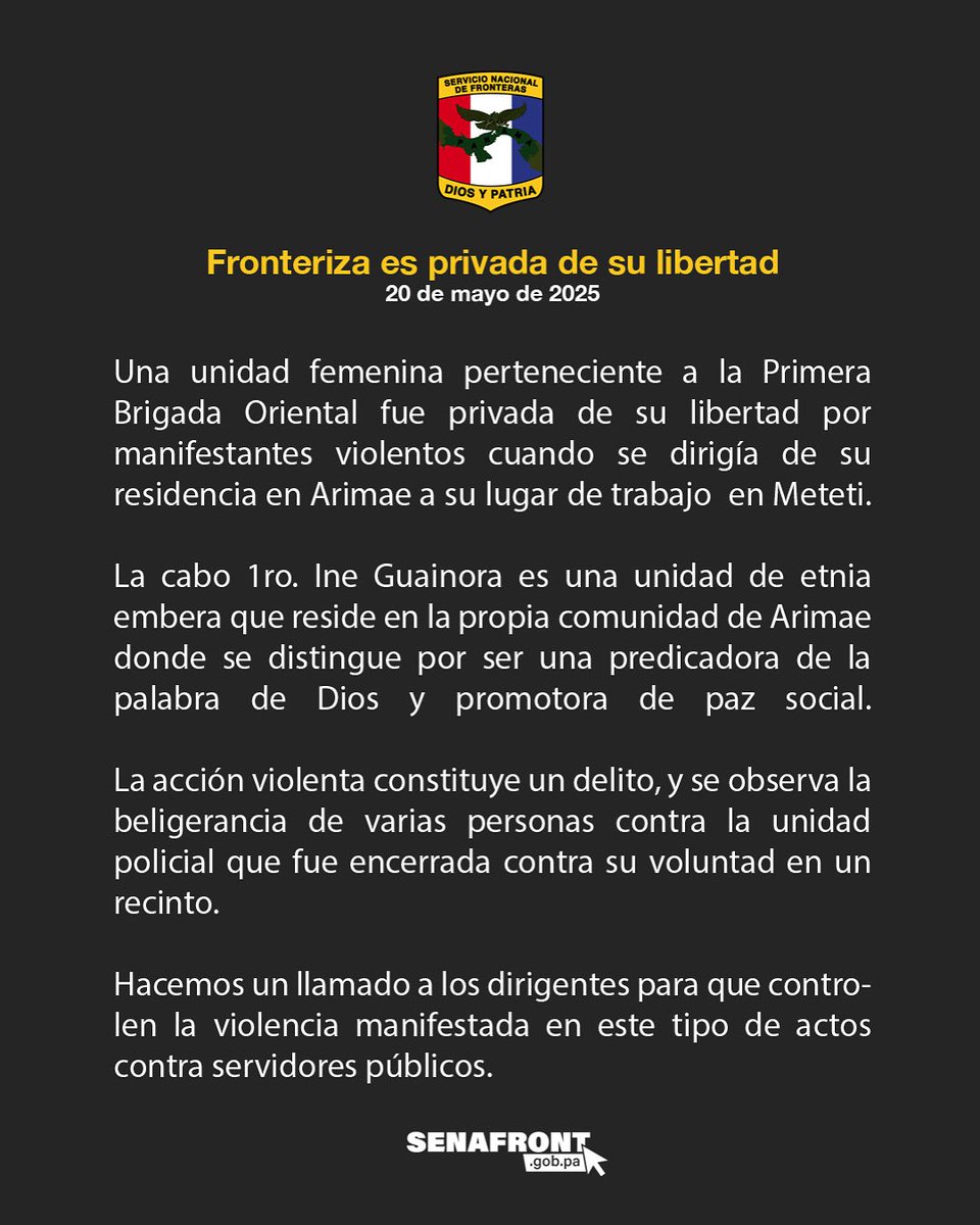 SENAFRONT PANAMÁ tweet media