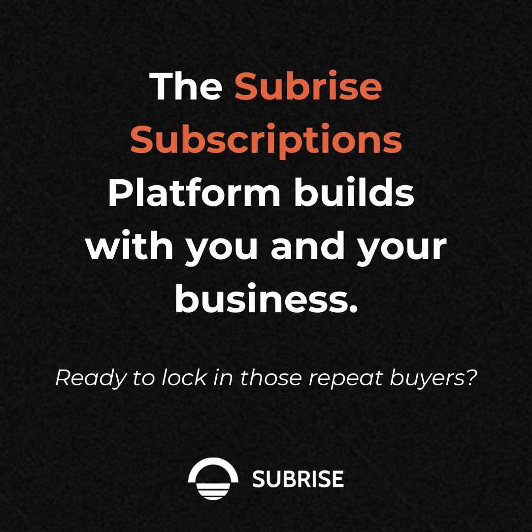Subrise Subscriptions App - For Shopify tweet media
