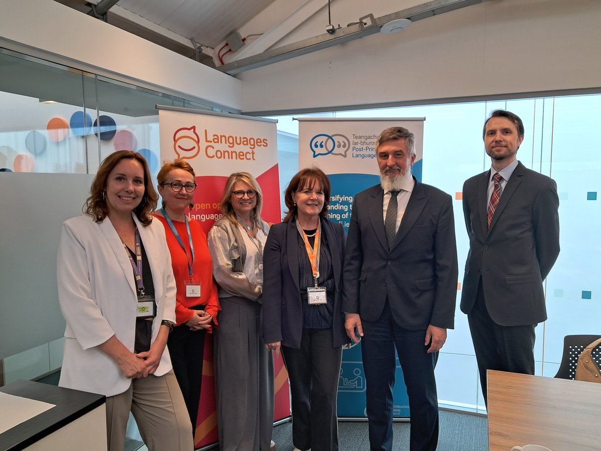Post-Primary Languages Ireland (PPLI) (@languages_ie) on Twitter photo What a pleasure to welcome Head of Mission of <a href="/PLinIreland/">Polish Embassy IRL</a> <a href="/michalski_artur/">Artur Michalski</a> and Consul Maciej Wójcik to our office today. The visit provided an excellent opportunity to discuss further collaboration developing Polish learning opportunities in Irish schools.
#LanguagesConnect What a pleasure to welcome Head of Mission of <a href="/PLinIreland/">Polish Embassy IRL</a> <a href="/michalski_artur/">Artur Michalski</a> and Consul Maciej Wójcik to our office today. The visit provided an excellent opportunity to discuss further collaboration developing Polish learning opportunities in Irish schools.
#LanguagesConnect